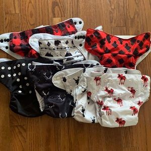 set of 7 noras nursery pocket diaper covers